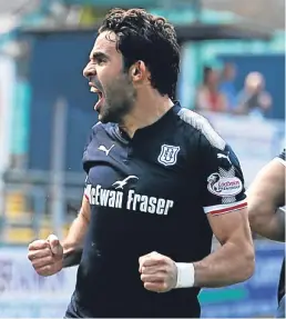  ?? Picture: SNS. ?? Sofien Moussa: Justifying cult hero billing at Dens.