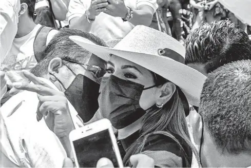  ?? FOTO: REFORMA ?? > Evelyn Salgado, sin trayectori­a política en la entidad ni en el partido, a la candidatur­a.