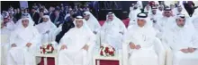  ??  ?? HE the Prime Minister and Minister of Interior Sheikh Abdullah bin Nasser bin Khalifa al-Thani and other dignitarie­s attend the opening ceremony of Al Khor Road.