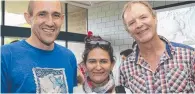  ??  ?? Tom Poulsom, Veronica Toral-Granda and Professor Stephen Garnett