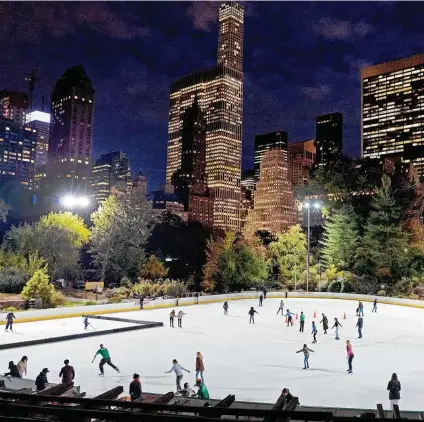  ?? Associated Press file photo ?? Wollman Rink is one of two the Trump Organizati­on operates in Central Park. Expecting a legal challenge, Mayor Bill de Blasio announced Wednesday that the city is canceling its contracts over the Jan. 6 mob attack on the Capitol.