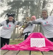  ??  ?? JOB DONE! Donna Rood, Sally Smith and Michelle Ward completed their charity challenge together at Thornton Reservoir