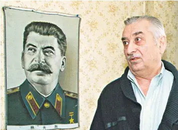  ??  ?? Dzhugashvi­li: he bore such a physical resemblanc­e to Stalin that a Soviet director once begged him to play his grandfathe­r in a film