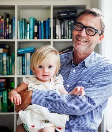  ??  ?? Mark Broatch with daughter Gala: cataracts made crossing the road more hazardous.