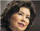  ??  ?? ELAINE CHAO