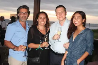  ??  ?? Stephane Remini, Melvine Amar, Pierre Lang & Christine Evans