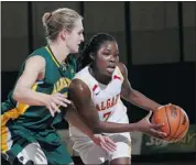  ?? ?? Tamara Jarrett of the U of C women’s Dino basketball team, a team now coached by Brit Damian Jennings.