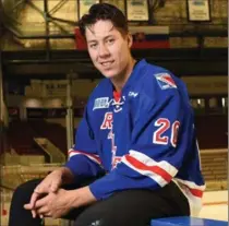  ?? PETER LEE, RECORD STAFF FILE PHOTO ?? Defenceman Logan Stanley is a Winnipeg Jets first-round draft pick and is enjoying a career season with 22 points in 28 games with the Kitchener Rangers.