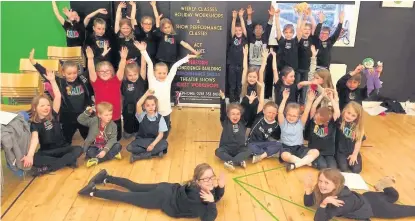  ??  ?? Big cheer Pupils are excited to mark the 10 year anniversar­y