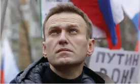  ??  ?? Alexei Navalny attending a rally in Moscow in February. Photograph: Tatyana Makeyeva/ Reuters