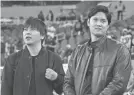  ?? KIRBY LEE/USA TODAY SPORTS ?? Shohei Ohtani, right, and former interprete­r Ippei Mizuhara attended an NFL game between the Rams and Saints at SoFi Stadium on Dec. 21, 2023.