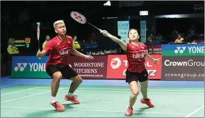  ?? PBSI ?? BELUM KEHILANGAN GAME: Ganda campuran Indonesia Praveen Jordan/Debby Susanto kembali meraih kemenangan straight game untuk meraih tiket semifinal Australia Open.