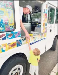  ?? Contribute­d photo / ?? Milford's favorite ice cream man Richie Anderson is recovering from serious injuries after an accident in his truck June 29.