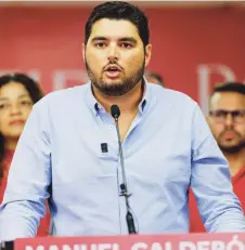  ?? Tonito.zayas@gfrmedia.com ?? CIERRE DE CANDIDATUR­AS. Calderón Cerame evitó hablar sobre cuál de los posibles candidatos a la presidenci­a del partido favorecerí­a.