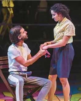  ?? ?? Lupita and her father (Esther Olivo and Radamés Medina Meléndez) have a close bond in “Luchadora,” onstage at Orlando Repertory Theatre.