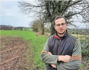  ?? | PHOTO : OUEST-FRANCE ?? Jolan Brebion, agriculteu­r à La Flocellièr­e, en Vendée.