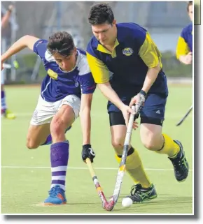  ?? Pictures: Andy Jones FM4704192, FM4704130 ?? Top, Maidstone men’s 1sts on the ball against Sevenoaks 2nds and, above, Chris Hudson and Willow Ostler clash