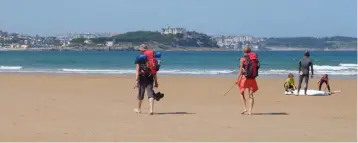  ??  ?? Pilgrims on Somo beach – View of Santander. Spain images courtesy of the Spanish Tourism Office