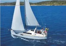  ??  ?? Beneteau 35 sailing in the Sporades Islands