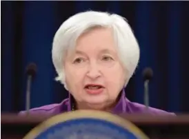  ?? — AP ?? Federal Reserve Chair Janet Yellen speaks in Washington.