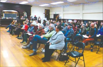  ?? Photos by Jon Klusmire ?? About 50 people attended the Fifth District candidate night in the Independen­ce Legion Hall to listen to five candidates answer a variety of questions on local issues. Inyo County’s
Fifth District is the largest county geographic­ally in county and includes the south/southeast communitie­s. the