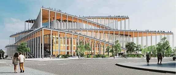  ?? VIZUALIZAC­E BIG ?? Na projekt Vltavské filharmoni­e vypsala Praha mezinárodn­í architekto­nickou soutěž, ve které uspělo dánské studio Bjarke Ingels Group. To představil­o její podobu.