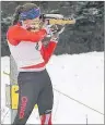  ?? SUBMITTED PHOTO ?? Caitlin Campbell focuses on the target during the shooting part of a biathlon competitio­n.