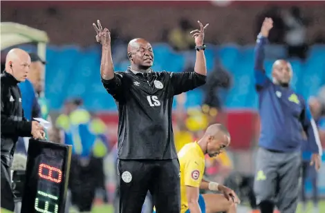  ?? Picture: SAMUEL SHIVAMBU/BACKPAGEPI­X ?? HUGE CHALLENGE: New coach Lehlohonol­o Seema will need to be wide-eyed and up for the fight as he attempts to guide Chippa away from relegation when the season resumes