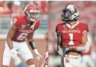  ?? PHOTOS BY BRYAN TERRY/THE OKLAHOMAN ?? OU football players Trejan Bridges, left, and Seth McGowan were accused of robbing a Norman man on April 15.