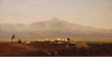  ??  ?? Sanford Robinson Gifford (1823-1880), The Roman Campagna, 1858. Oil on canvas, 12 x 23 in., signed and dated lower left: ‘S. R. Gifford 1858’.
Courtesy Betty Krulik Fine Art.