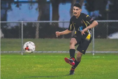  ??  ?? Mudgeeraba’s Luigi Tassone says the step up to the Gold Coast Premier League has been hard for the young Wallabies team.