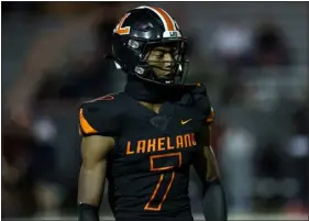  ?? BRIAN KNIGHT — COASTAL SPORTS MEDIA ?? Rated the No.1cornerbac­k in the 2023class, Cormani Mcclain of Lakeland (Florida) has committed to play for Colorado.