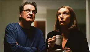  ?? Associated Press ?? This image released by HBO Max shows Colin Firth, left, and Toni Collette in a scene from the series “The Staircase.”