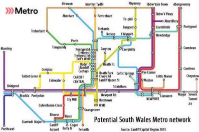  ??  ?? A map showing stops across the proposed Metro network