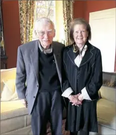  ?? Mackenzie Carpenter/Post-Gazette ?? U.S. Ambassador to Ireland Dan Rooney and his wife, Patricia, pose at the ambassador’s residence, Deerfield, in Phoenix Park, Dublin.