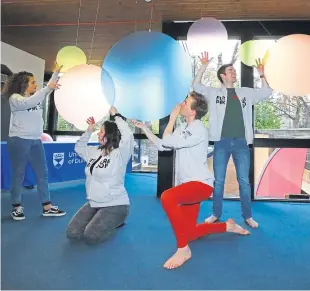  ?? Picture: Dougie Nicolson. ?? Young performers at the launch of RADIAL to mark the opening of Festival of the Future at Bonar Hall in Dundee yesterday.