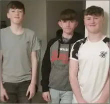  ??  ?? Sean Connor (middle) was 15 on May 16 may and Jason (right) was 15 on May 18 with their friend Oisin.