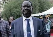  ?? PICTURE: EPA ?? The leader of the opposition coalition The National Super Alliance (Nasa) Raila Odinga walks upon his arrival for a court hearing session on a petition they filed in the Supreme Court in downtown Nairobi, Kenya, yesterday.