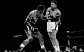  ?? The Associated Press ?? Dozier Mobley
Cassius Clay ended up knocking out former Raider Charley Powell in the third round of a championsh­ip fight.