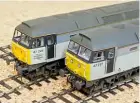  ??  ?? Two Bachmann Class 47s, one with Laserglaze (rear) and one with the original mouldings. Which one looks better?