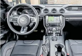  ??  ?? FLASH DASH: The Mustang’s interior has been given a light upgrade