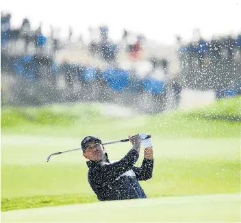  ?? Picture: ROSS KINNAIRD/GETTY IMAGES ?? LACKS CHARISMA: Brooks Koepka of the US plays out of a bunker during the morning fourball matches of the Ryder Cup at Le Golf National in September.