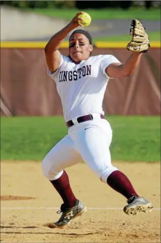  ?? TANIA BARRICKLO — DAILY FREEMAN FILE ?? Junior pitcher Lauren Shambo is among the players returning from Kingston High’s Section 9, Class AA championsh­ip team in 2017.