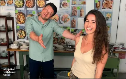  ??  ?? Ally Jaffee with Jamie Oliver