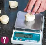  ??  ?? Cut dough into small pieces, weighing 40 grams each.