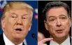  ?? PHOTO: AP ?? President Donald Trump took to Twitter ahead of former FBI director James Comey’s first interview on his book A Higher Loyalty: Truth, Lies and Leadership.