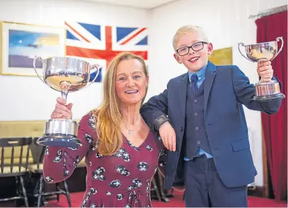  ?? Picture: Kim Cessford. ?? Fiona Forbes was named Carnoustie citizen of the year while Elliot Thorne was named young citizen of the year.