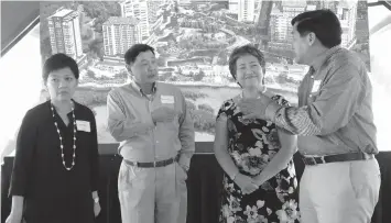  ?? JOY TORREJOS ?? (L-R) TPEPI president Meean Dy, Vicsal chairman and president Edward Gaisano, Lapu-Lapu City Mayor Paz Radaza, and CHI president Aniceto V. Bisnar Jr during the unveiling ceremony of the P35 billion Seagrove project.