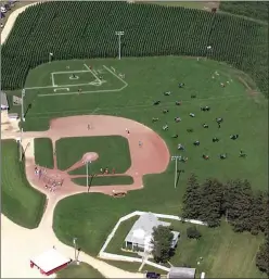  ?? File photo ?? “Dining on the Diamond” Iowa on Sept. 11 and 12.
will take place at the “FIeld of Dreams” diamond in