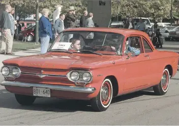  ?? PNG ARCHIVE/DRIVING ?? A 1964 Chevrolet Corvair. The lack of a front grille was a defining feature of the model.